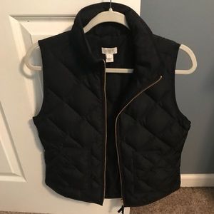 JCREW BLACK PUFFER VEST